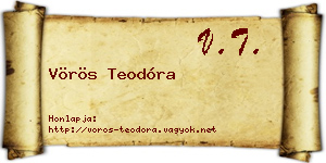 Vörös Teodóra névjegykártya