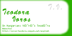 teodora voros business card