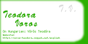 teodora voros business card